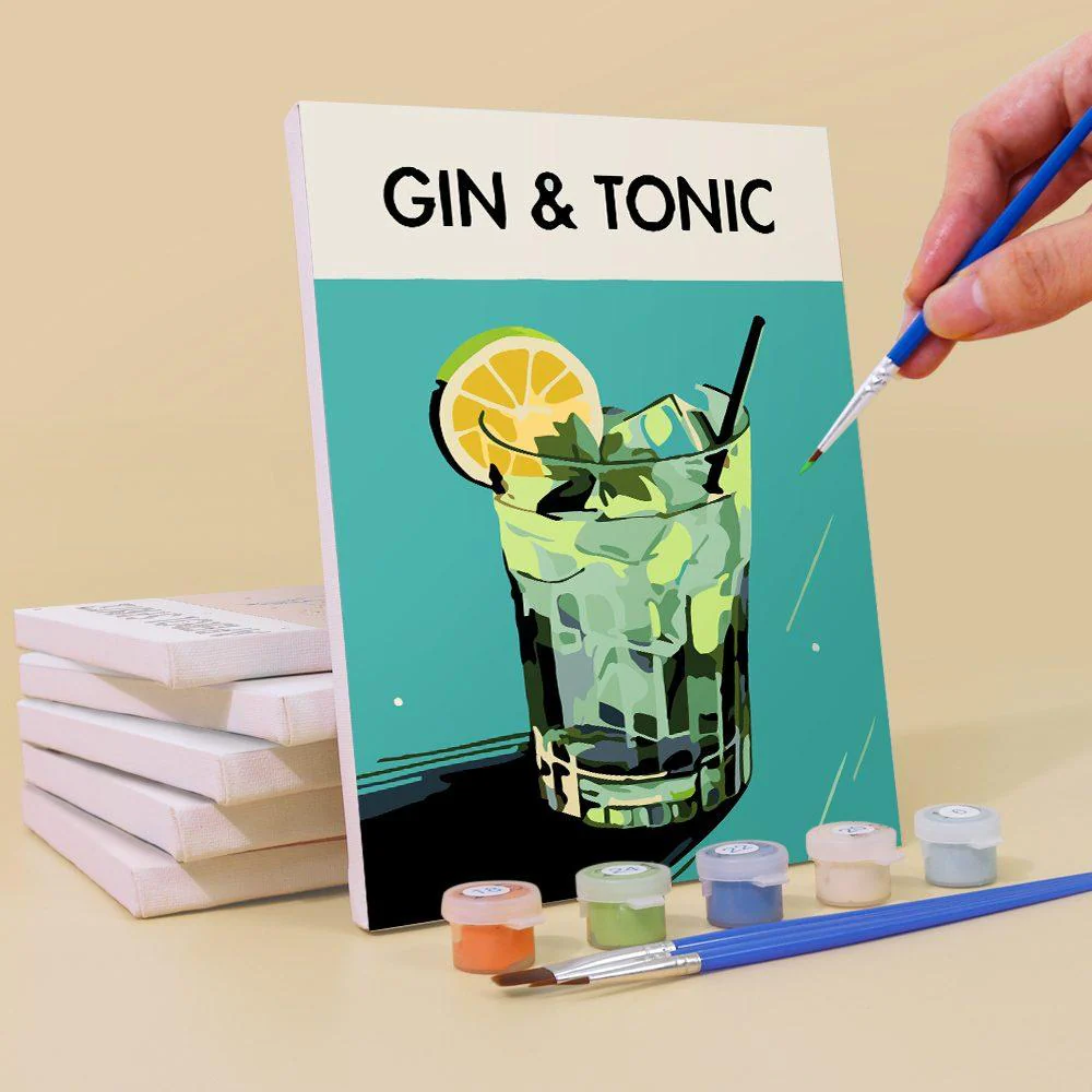 6 Mini Paintings - Cocktail Deluxe Set - Image 5