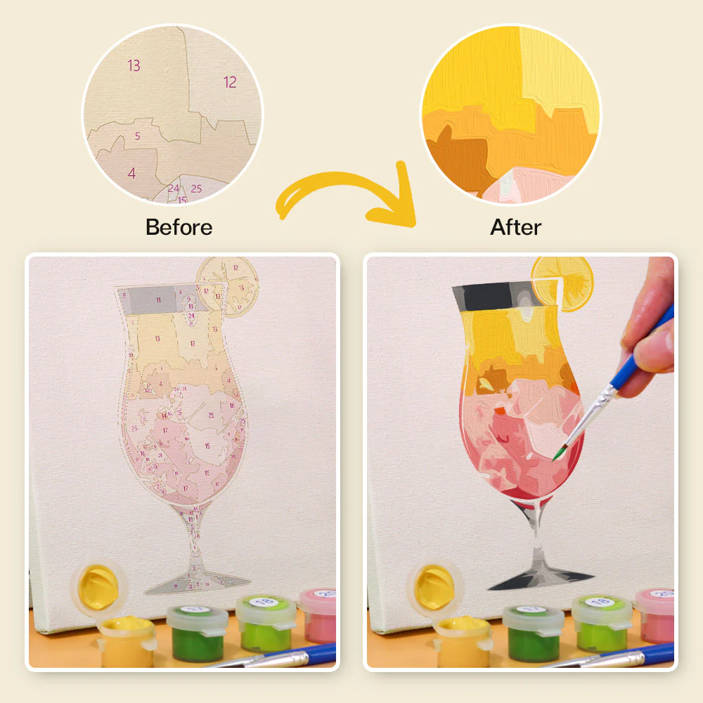 6 Mini Paintings - Cocktail Set - Image 8