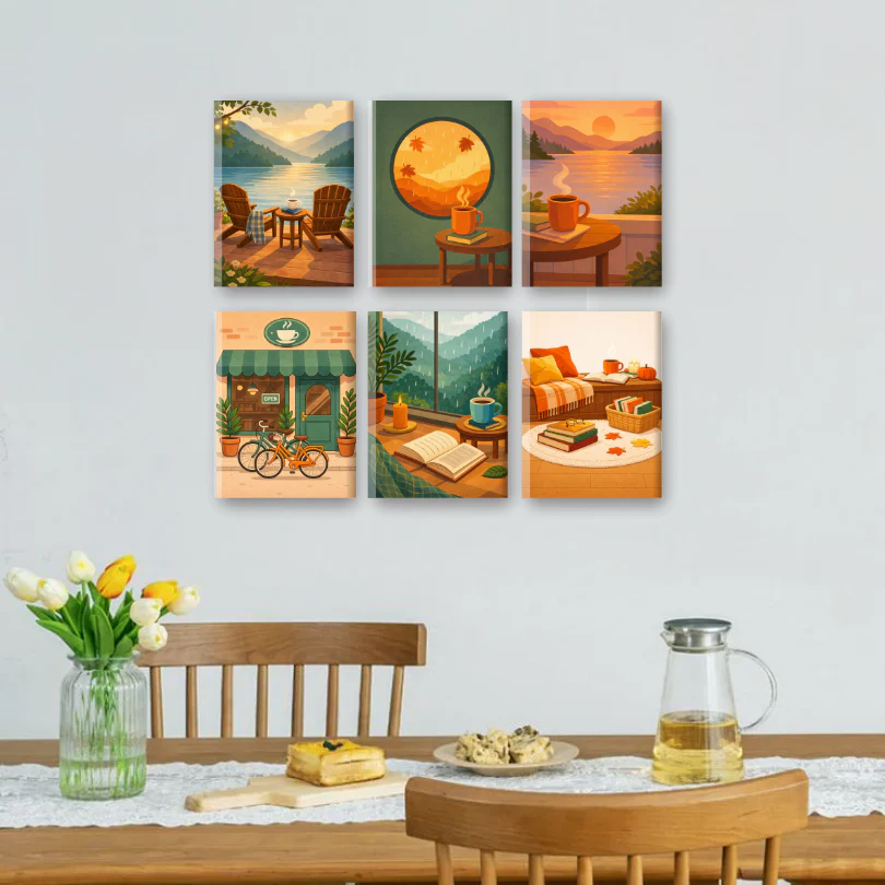 6 Mini Paintings - Coffee Moments Set - Image 2
