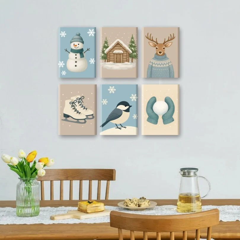 6 Mini Paintings - Cold Winter Set - Image 2
