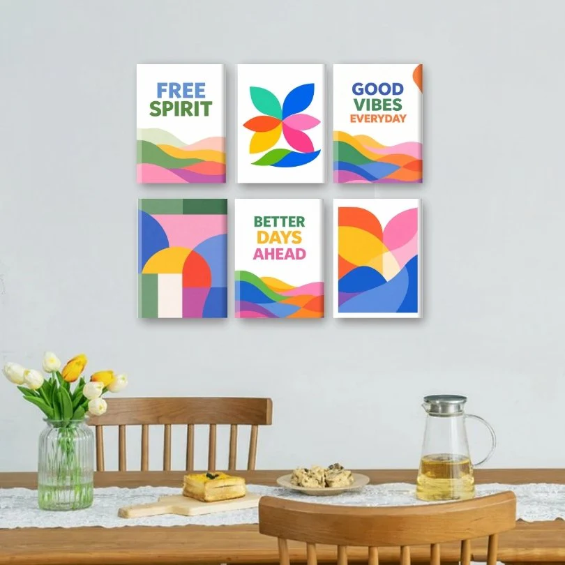 6 Mini Paintings - Colorful & Abstract Set - Image 2