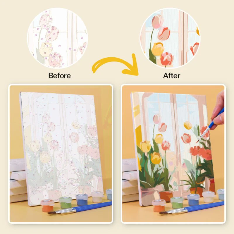 6 Mini Paintings - Colorful Doors Set - Image 10