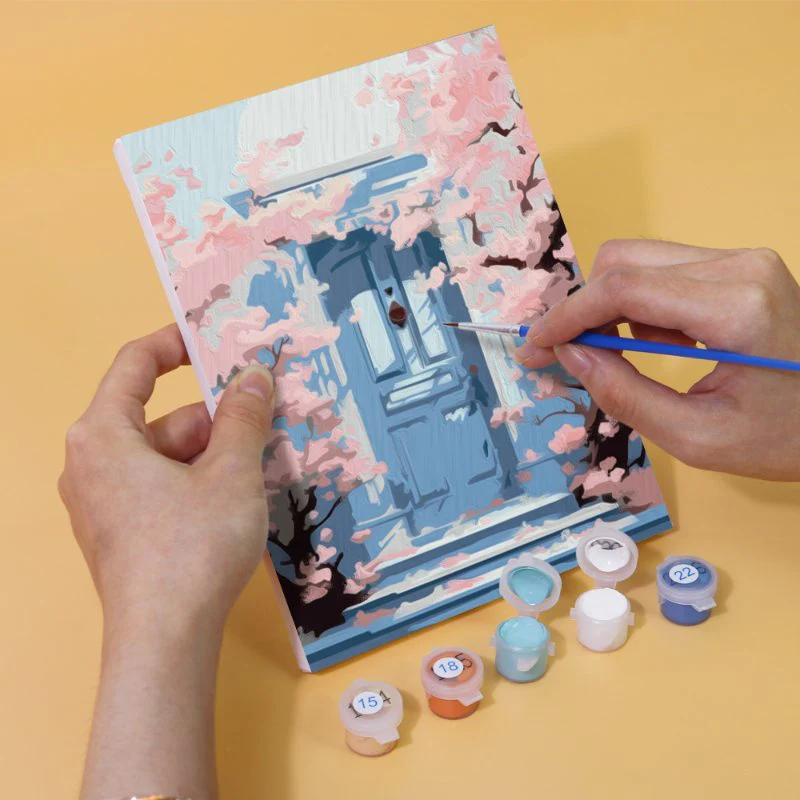 6 Mini Paintings - Colorful Doors Set - Image 9