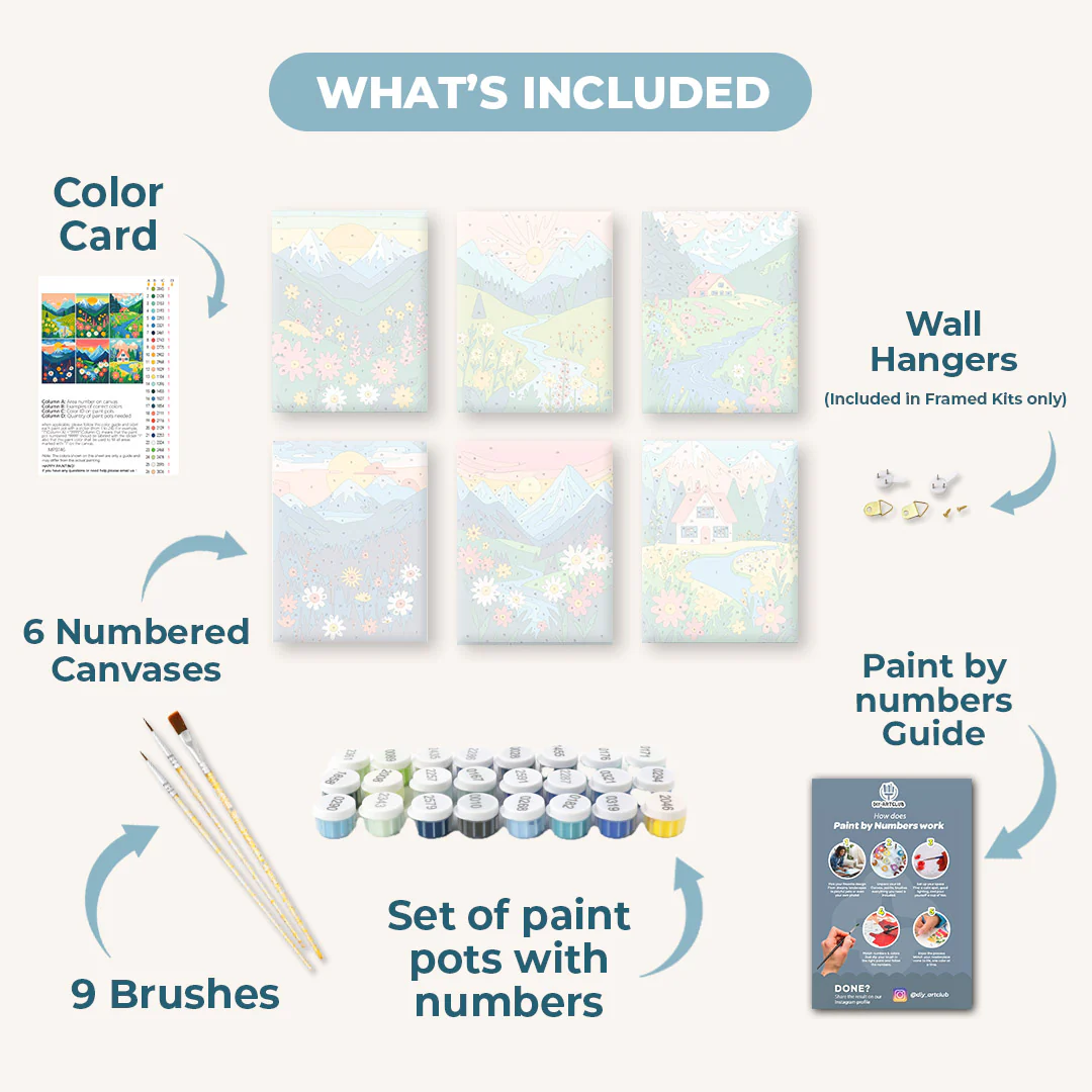 6 Mini Paintings - Colorful Landscapes Set - Image 3