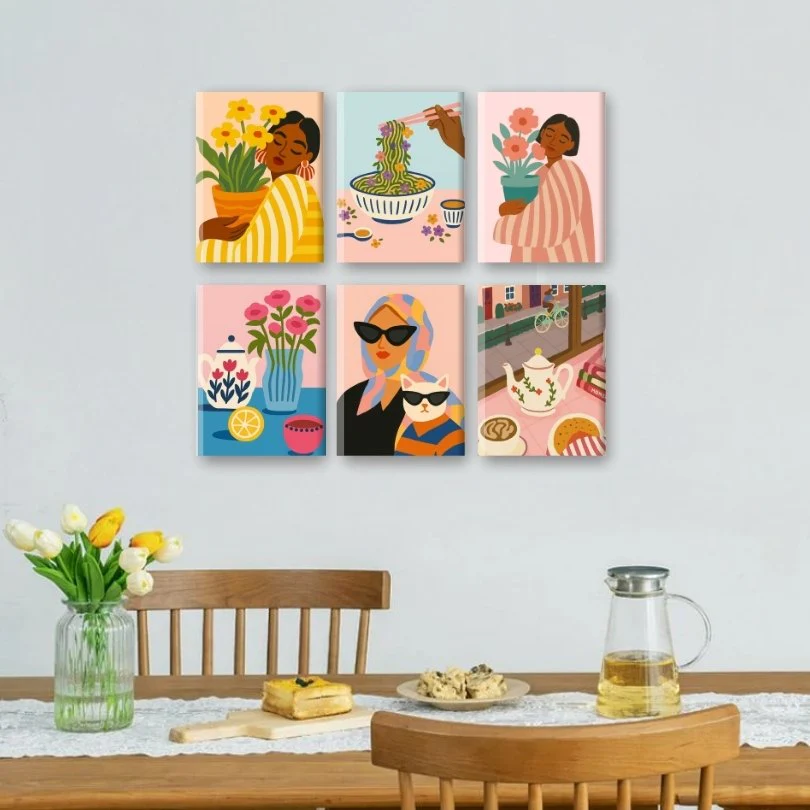 6 Mini Paintings | Colorful Lifestyle Set - Image 2