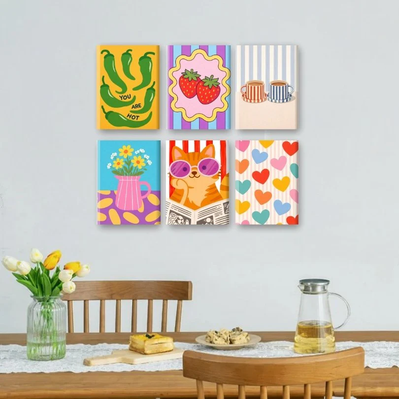6 Mini Paintings -  Colorful Mood Set - Image 2