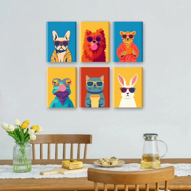 6 Mini Paintings | Cool Animals Set - Image 2