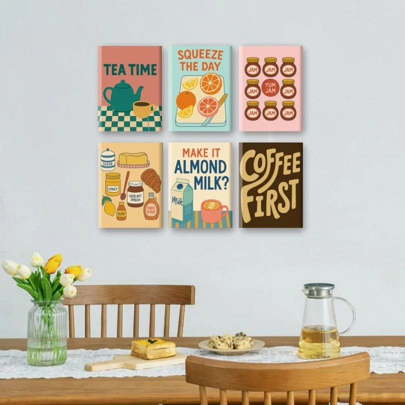 6 Mini Paintings - Cozy Morning Set - Image 2