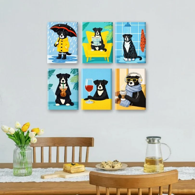 6 Mini Paintings - Dog Moments Set - Image 2