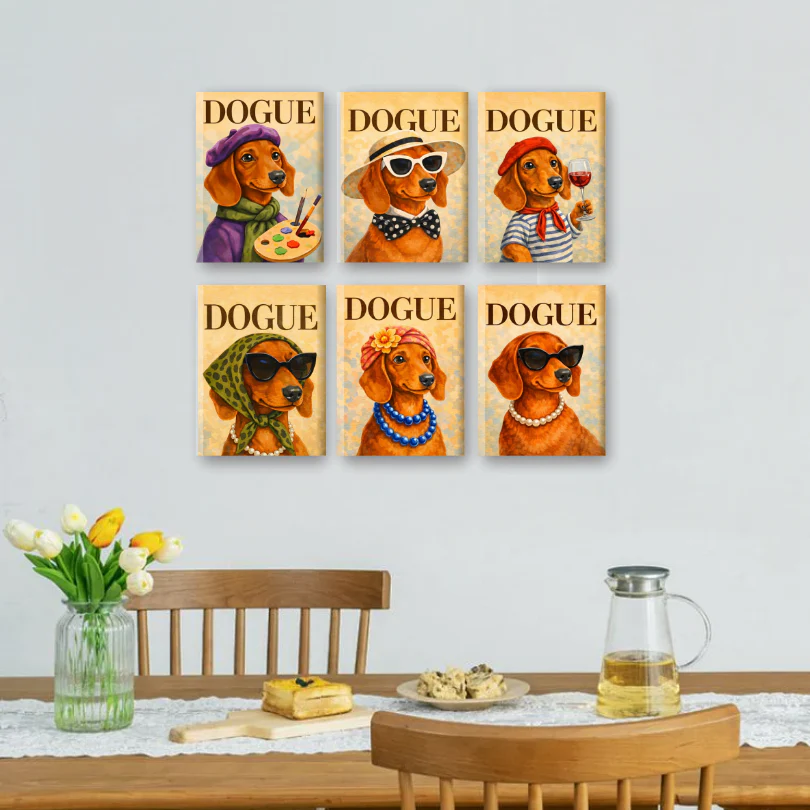 6 Mini Paintings - Dogue Set - Image 2