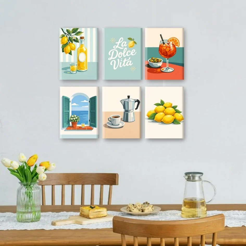 6 Mini Paintings - Dolce Vita Set - Image 2