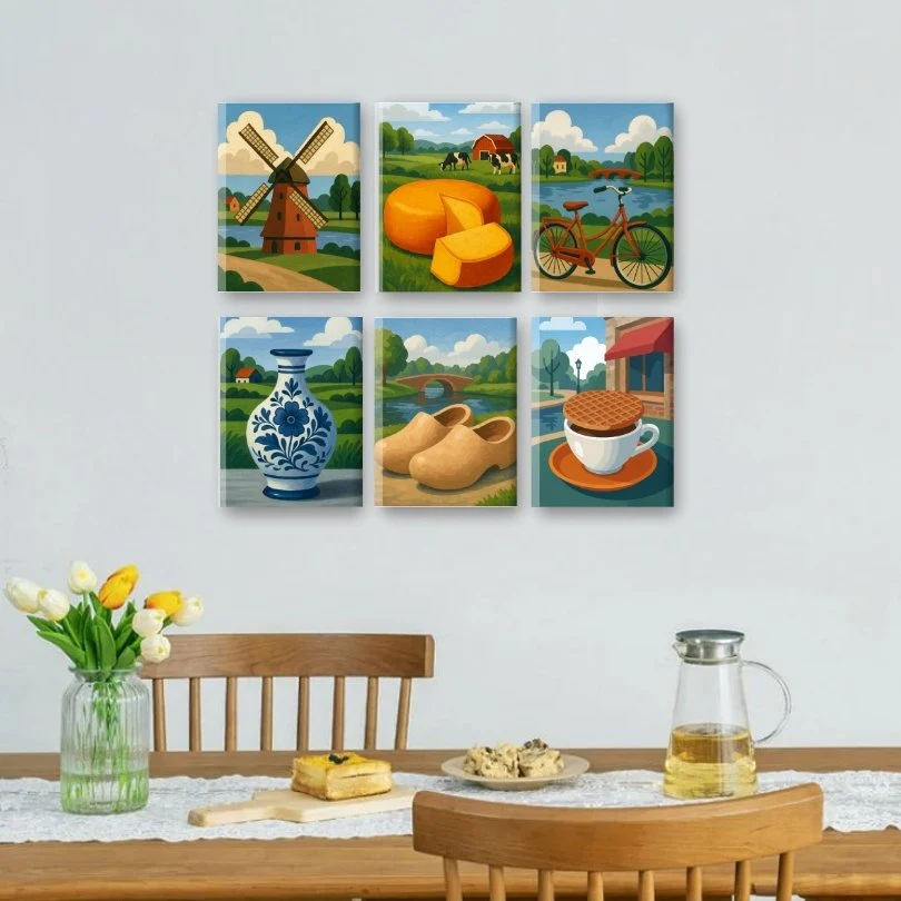 6 Mini Paintings - Dutch Landscapes Set - Image 2