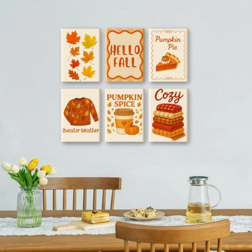6 Mini Paintings - Fall Set - Image 2