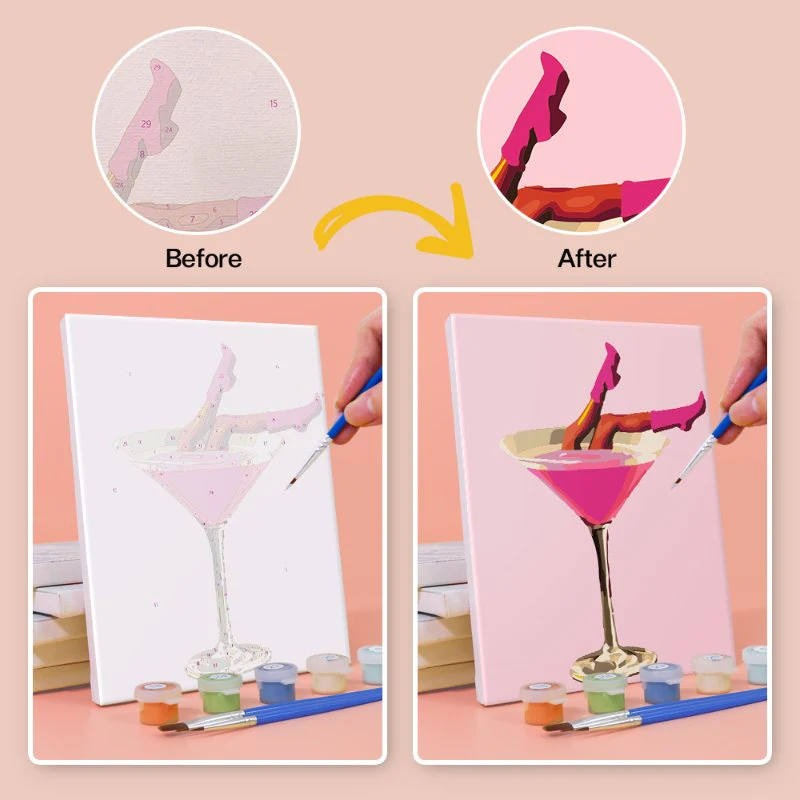 6 Mini Paintings - Fancy Cocktail Set - Image 11