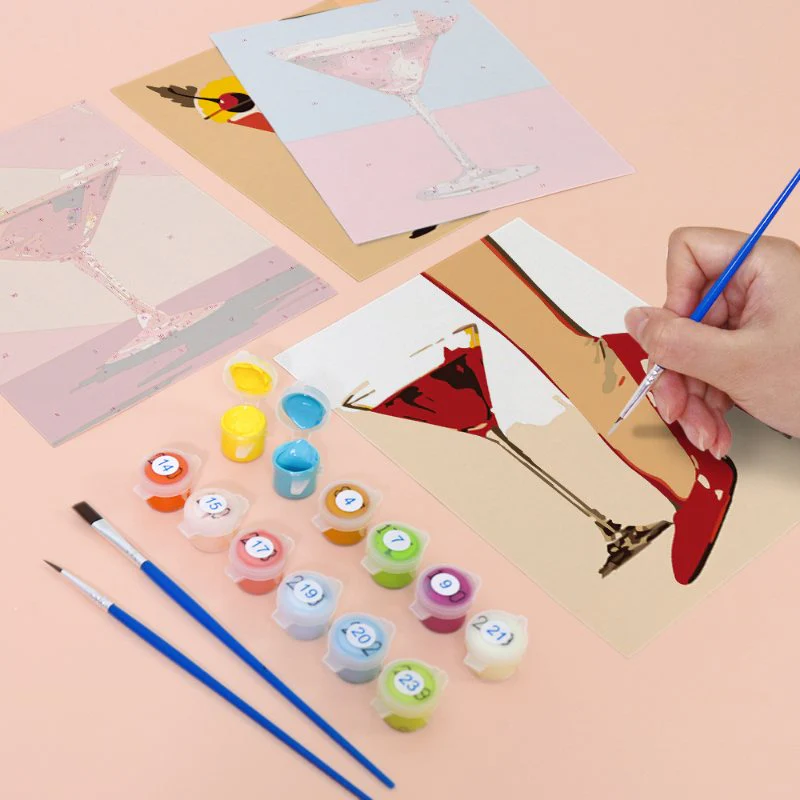 6 Mini Paintings - Fancy Cocktail Set - Image 13