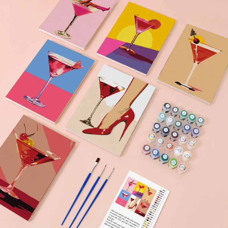 6 Mini Paintings - Fancy Cocktail Set - Image 4