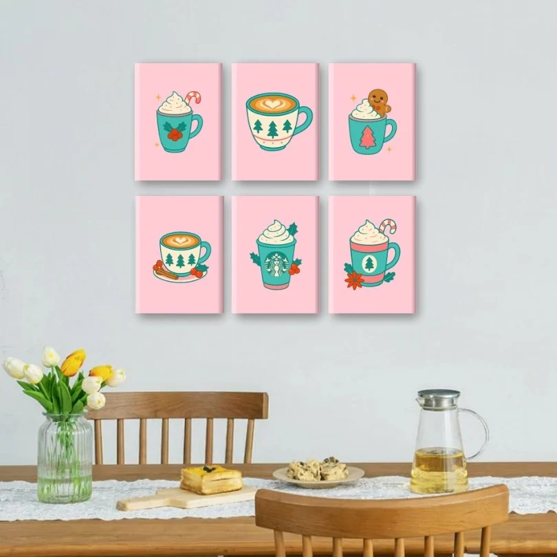 6 Mini Paintings | Festive Mug Set - Image 2