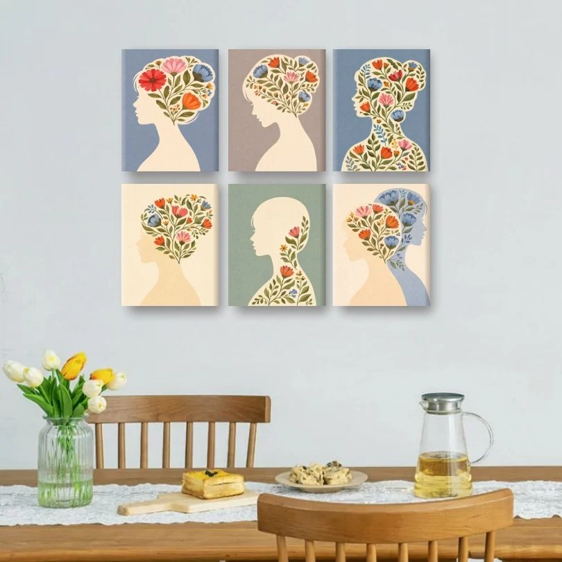 6 Mini Paintings - Flower Mind Set - Image 2