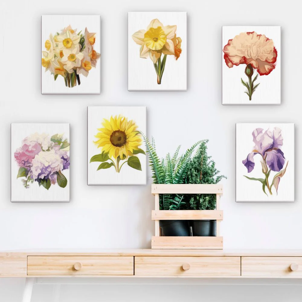 6 Mini Paintings - Flowers Set 2.0 - Image 10