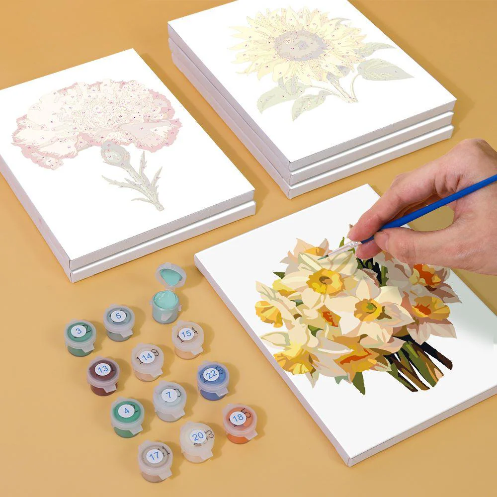 6 Mini Paintings - Flowers Set 2.0 - Image 6