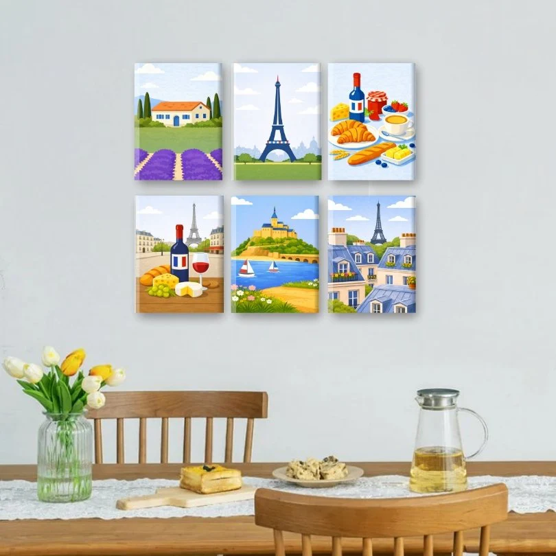 6 Mini Paintings - France Set - Image 2