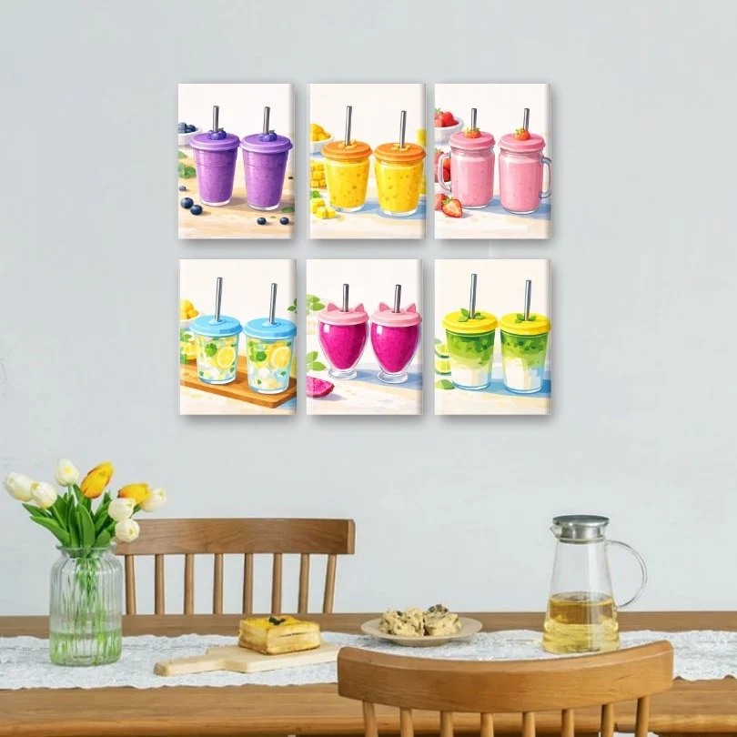 6 Mini Paintings - Fresh Smoothie Set - Image 2