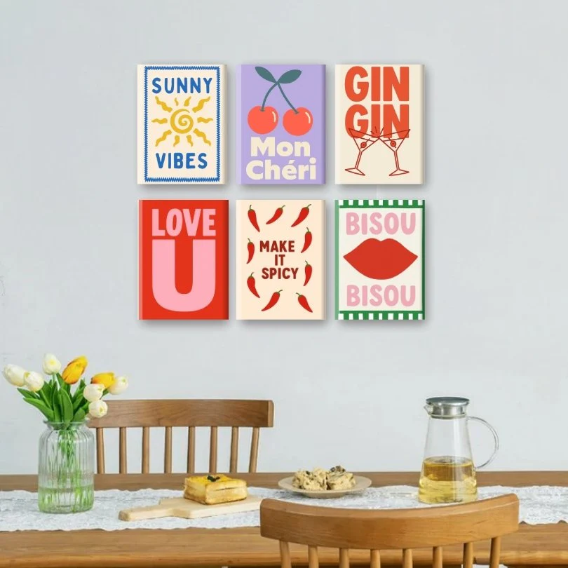 6 Mini Paintings - Gin Gin Set - Image 2