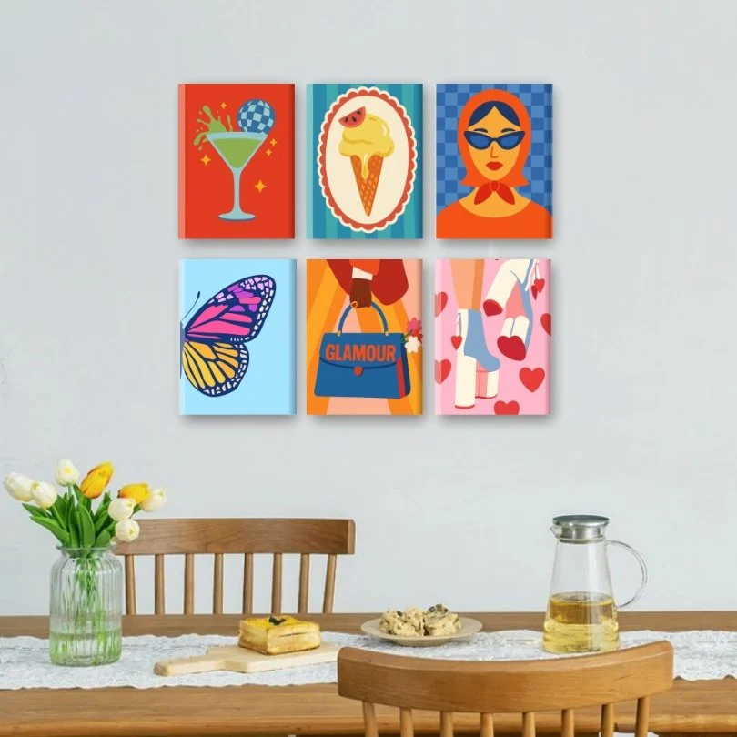 6 Mini Paintings - Glamour Set - Image 2
