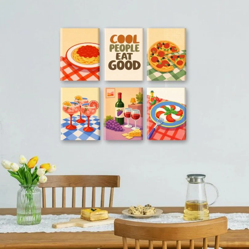 6 Mini Paintings - Good Food Set - Image 2