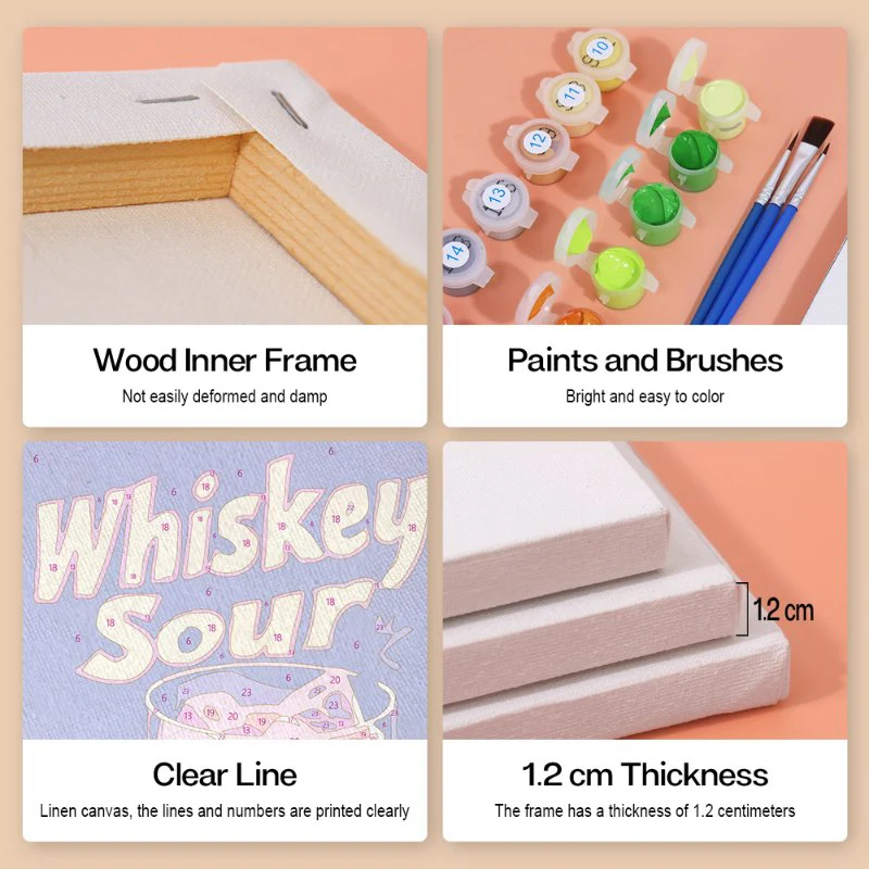 6 Mini Paintings - Gorgeous Cocktail Set - Image 7