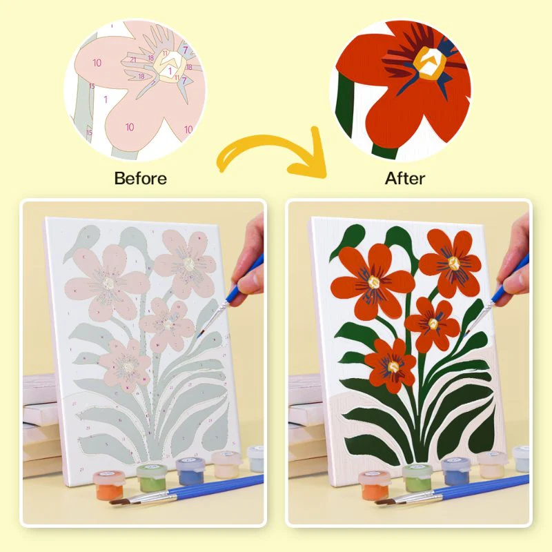 6 Mini Paintings - Gorgeous Flower Set - Image 11