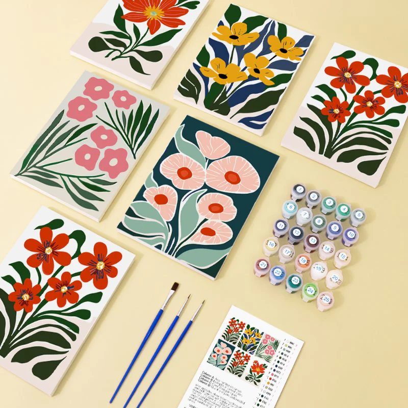 6 Mini Paintings - Gorgeous Flower Set - Image 4