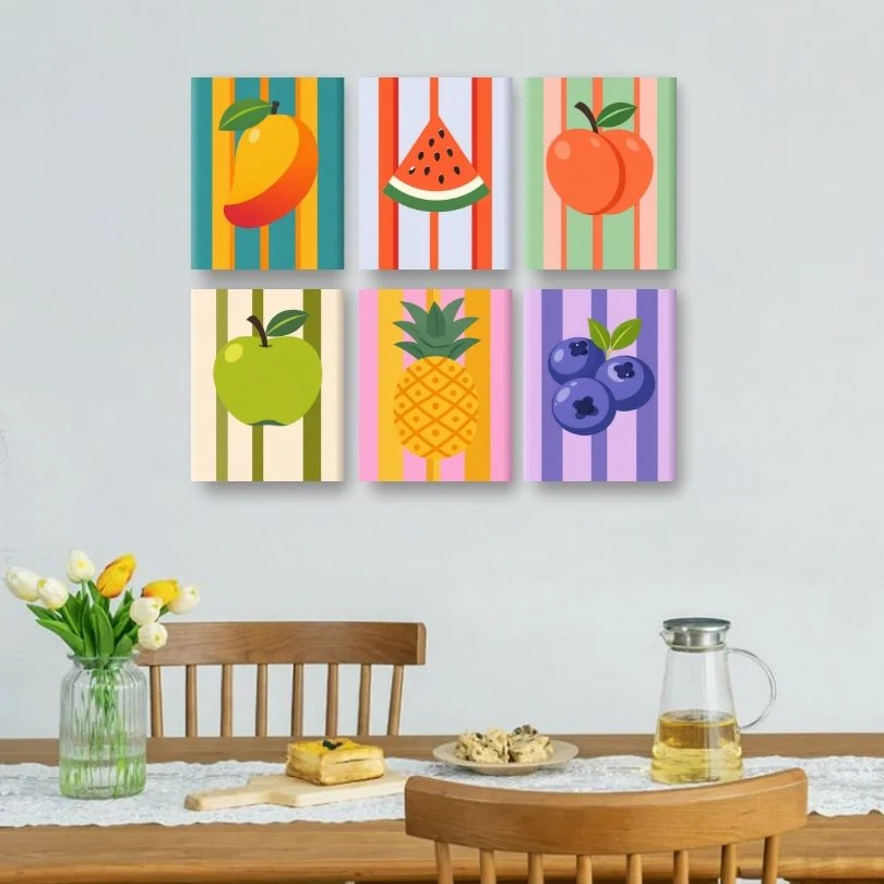 6 Mini Paintings - Gorgeous Fruit Set - Image 2