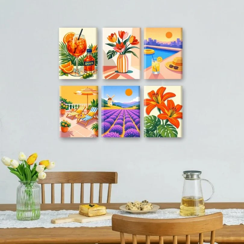 6 Mini Paintings - Gorgeous Summer Set - Image 2