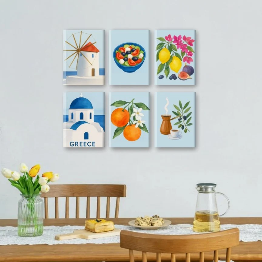 6 Mini Paintings - Greek Summer Set - Image 2