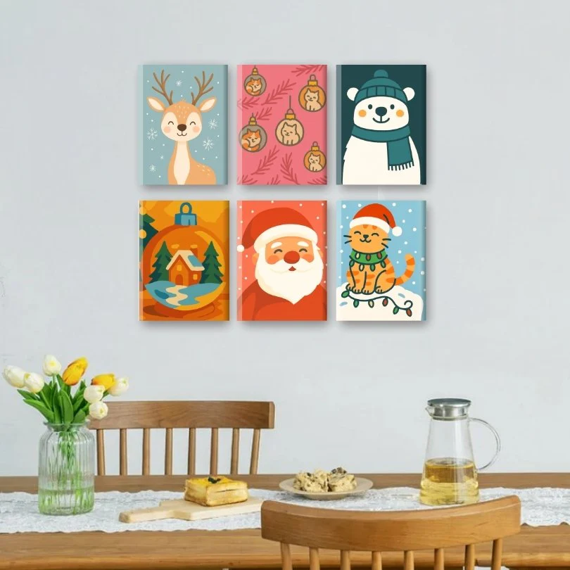 6 Mini Paintings | Happy Christmas Set - Image 2