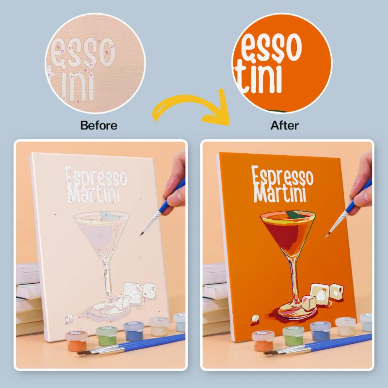 6 Mini Paintings - Happy Hour Cocktail Set - Image 11