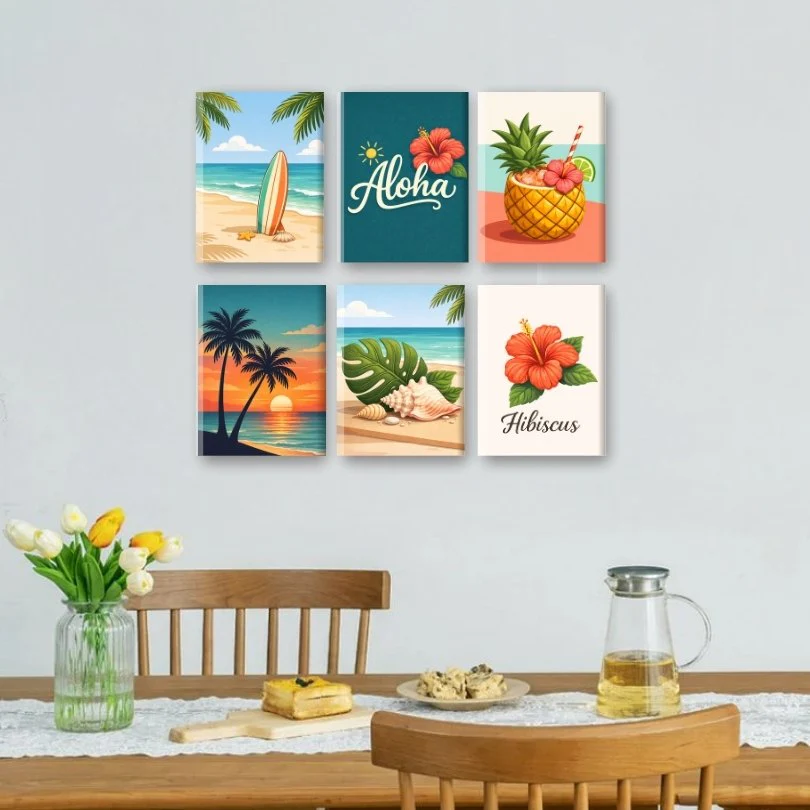 6 Mini Paintings - Hawaiian Aloha Set - Image 2