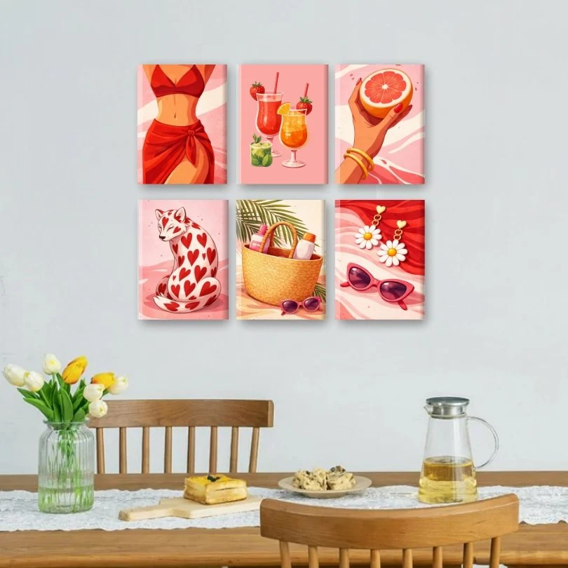 6 Mini Paintings - Hot Girl Summer Set - Image 2