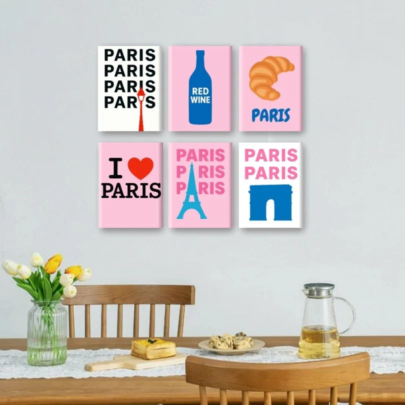 6 Mini Paintings | I love Paris Set - Image 2