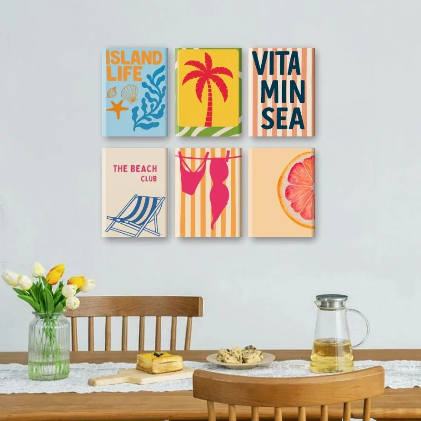 6 Mini Paintings - Island Life Set - Image 2