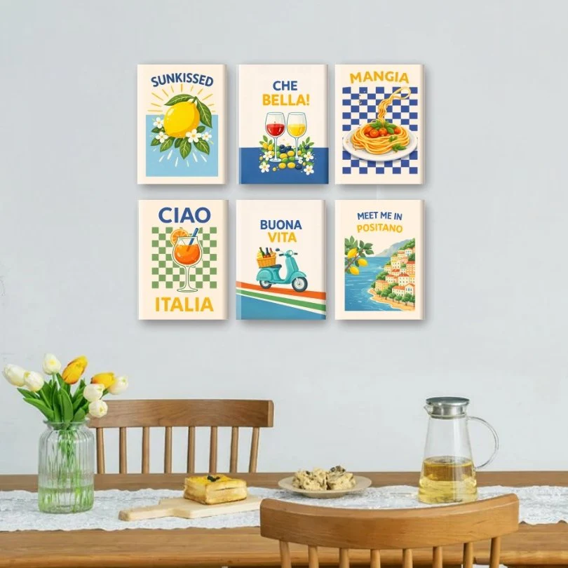 6 Mini Paintings - Italian Buona Vita Set - Image 2
