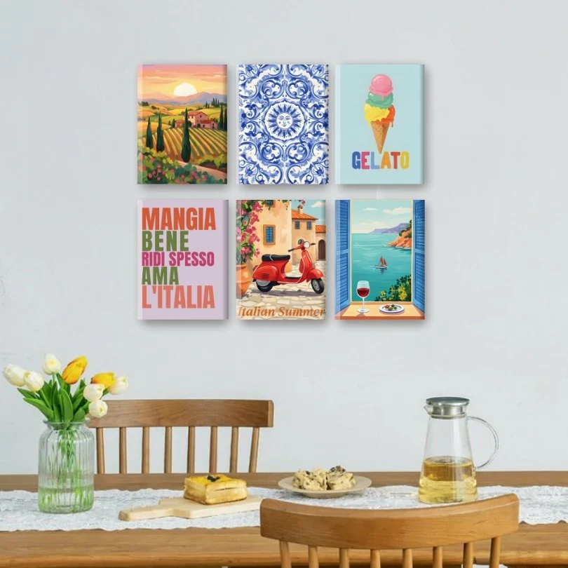 6 Mini Paintings - Italian Lifestyle Set - Image 2