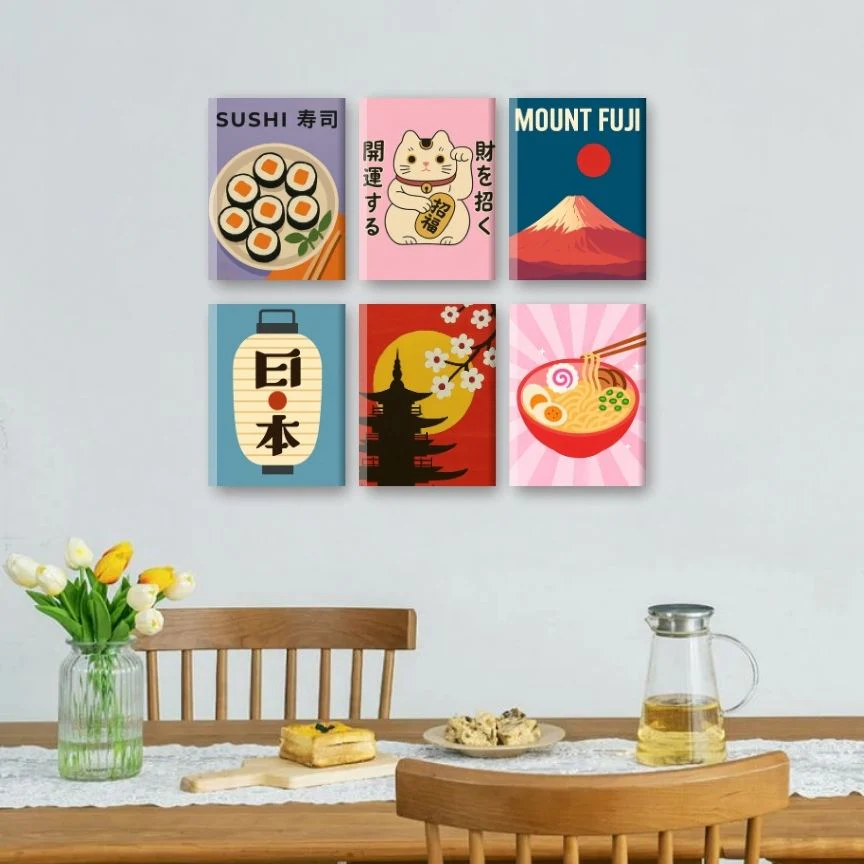 6 Mini Paintings - Japan Set - Image 2