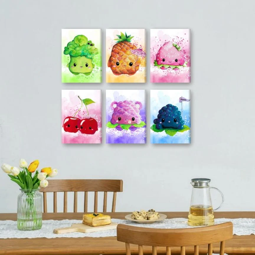 6 Mini Paintings | Kawaii Foods Set - By Tiny Tami - Image 2