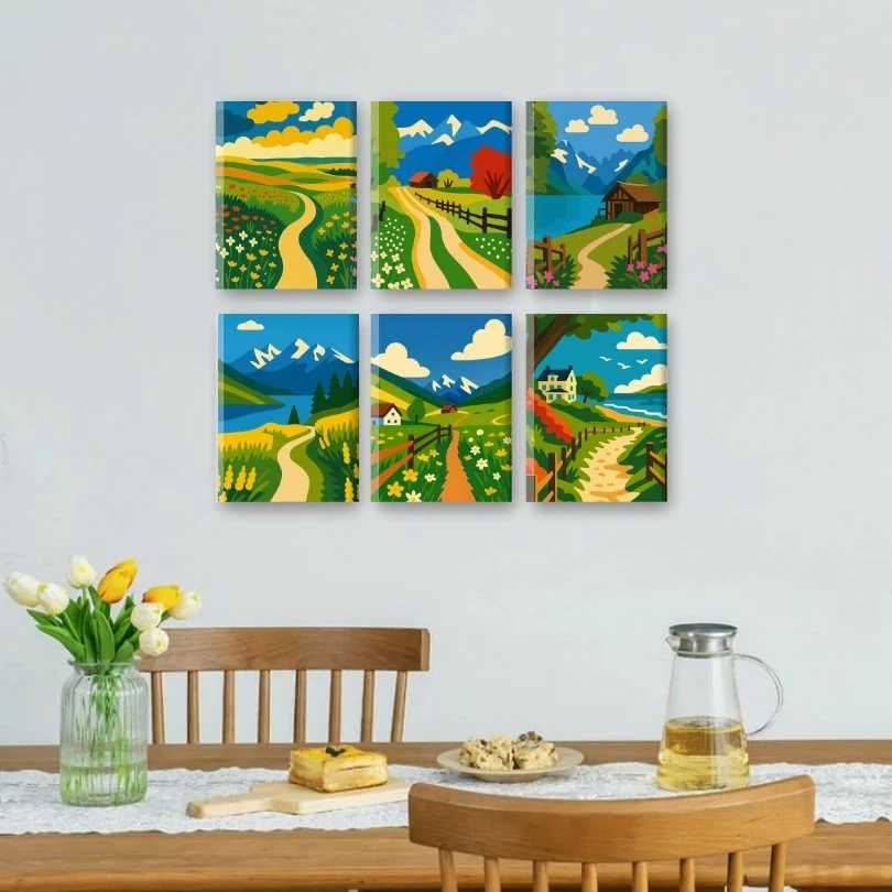 6 Mini Paintings - Landscapes Set - Image 2