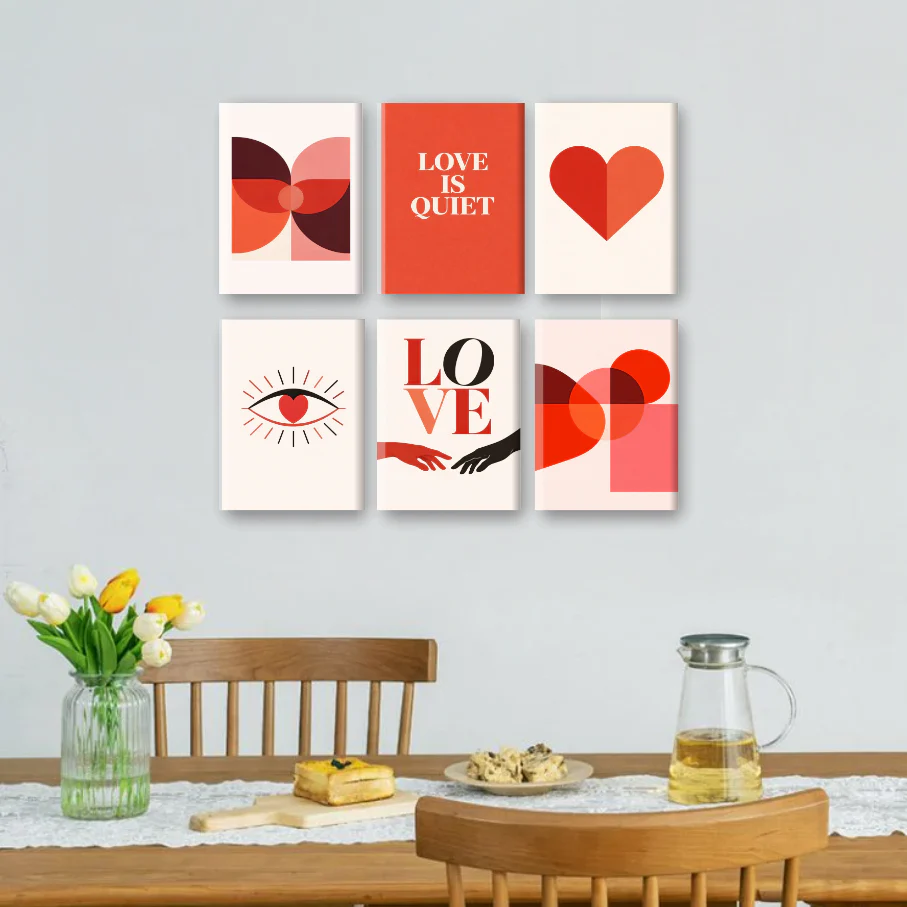 6 Mini Paintings - Love Is Quiet Set - Image 2