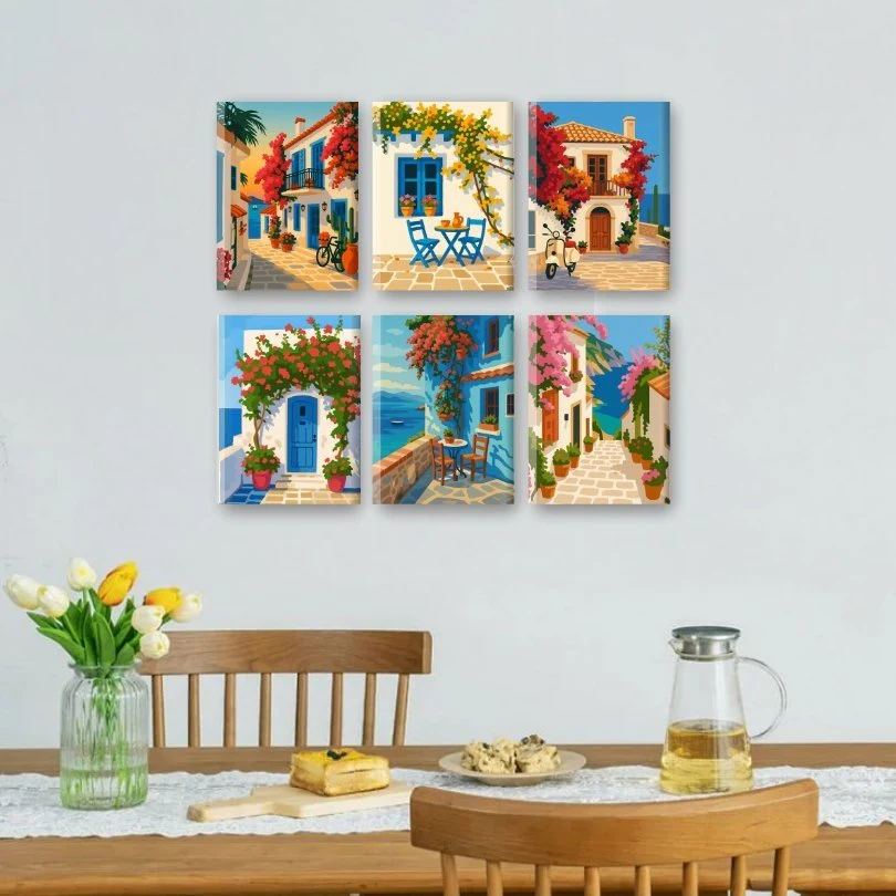 6 Mini Paintings - Mediterranen Set - Image 2