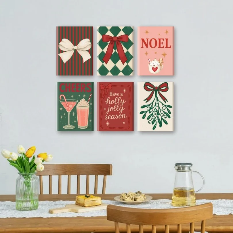 6 Mini Paintings - Merry Christmas Set - Image 2