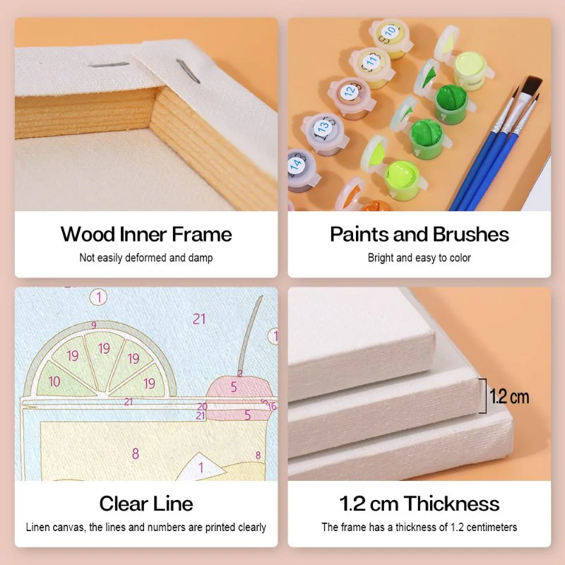 6 Mini Paintings - Paint & Pour Cocktail Set - Image 12